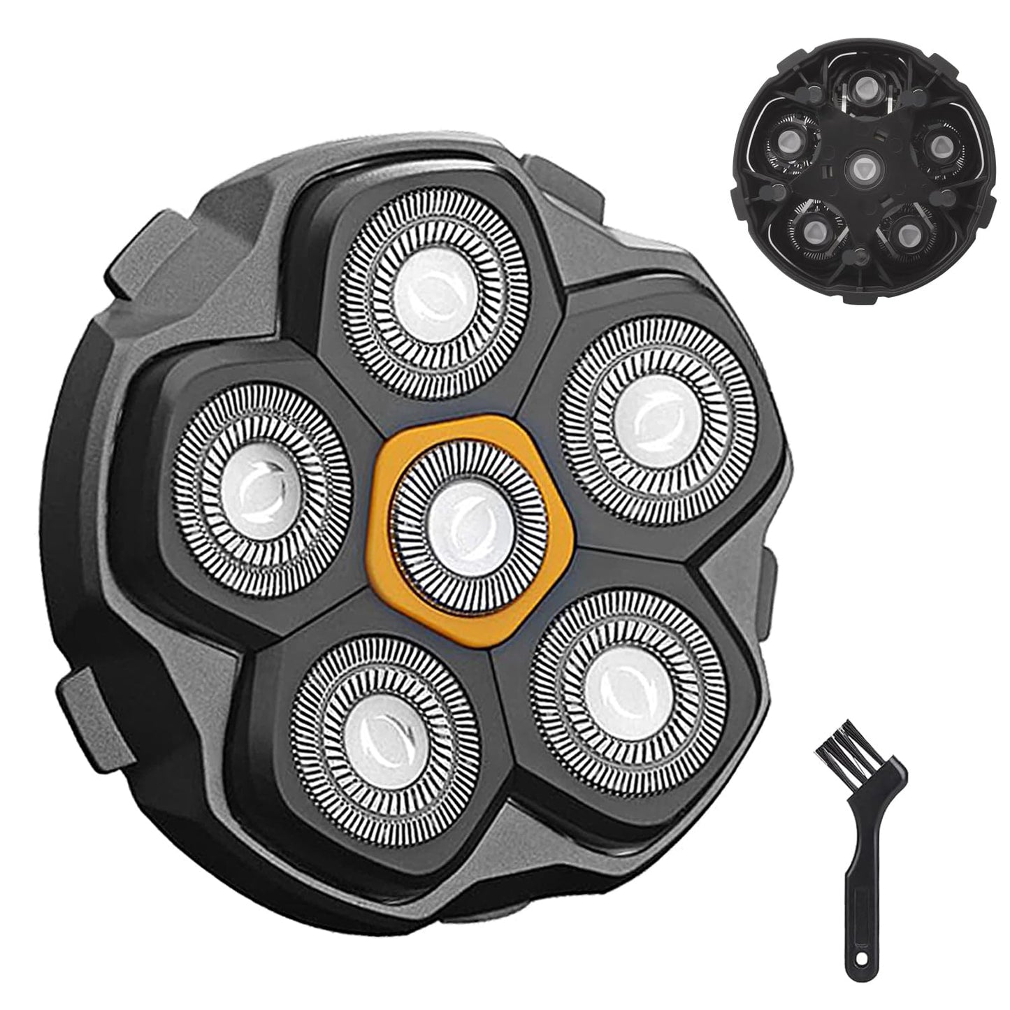 Skiennix 6 Blade Magnetic Replacement Shaving Heads - Compatible with All 6D Electric Razors (1 PCS)