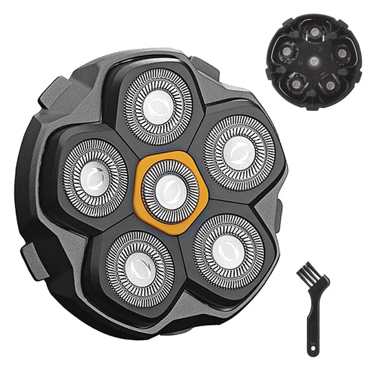 Skiennix 6 Blade Magnetic Replacement Shaving Heads - Compatible with All 6D Electric Razors (1 PCS)