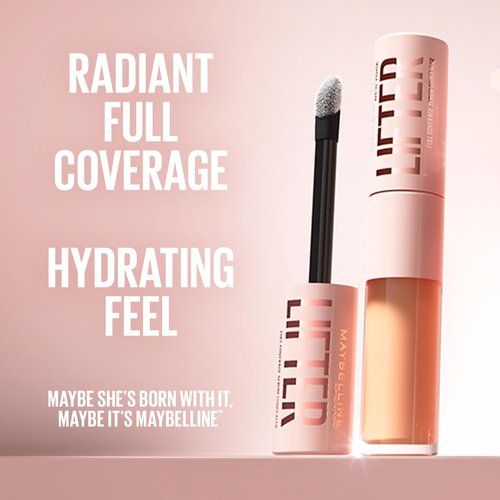 Maybelline Lifter Serum Concealer, Radiant Concealer with Full Coverage, Includes 2% Peptides + Caffeine to Hydrates & Brightens Under Eyes, 5, 1 Count
