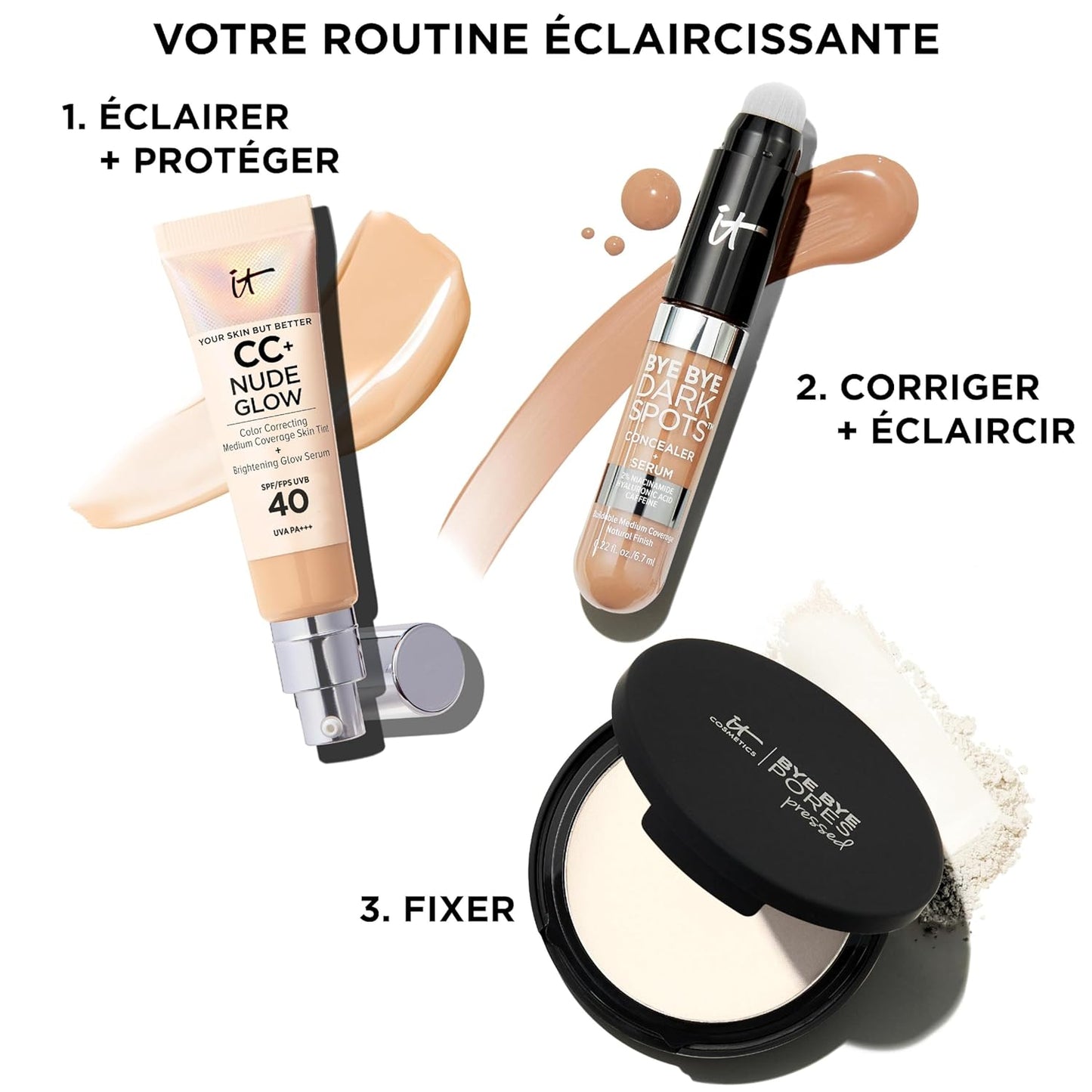 IT Cosmetics Bye Bye Dark Spots Concealer | Brightening Serum with 2% Niacinamide & Caffeine - Medium Coverage, 0.22 fl oz