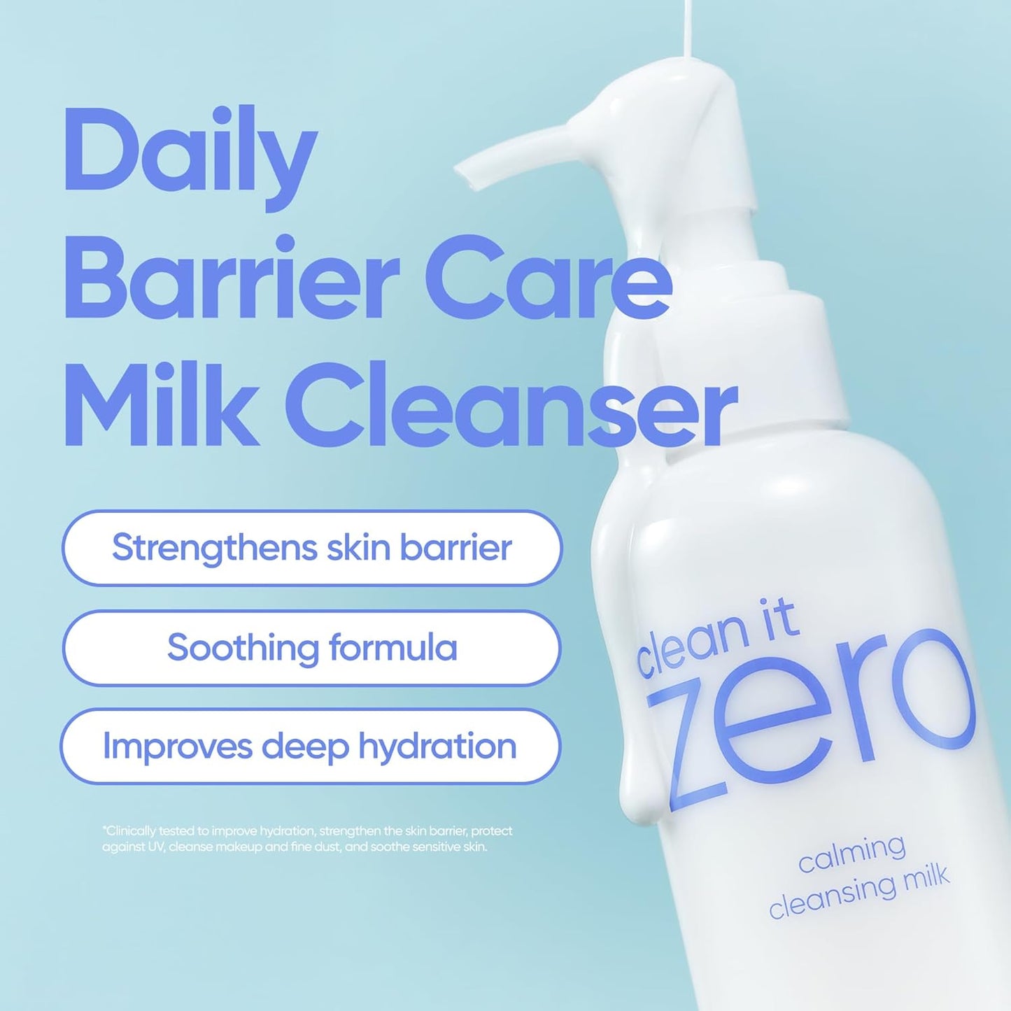 BANILA CO Clean It Zero Calming Cleansing Milk - Vegan Makeup Remover for Sensitive Skin | Oat & Rice Protein, Centella Asiatica (200ml / 6.76 fl oz)