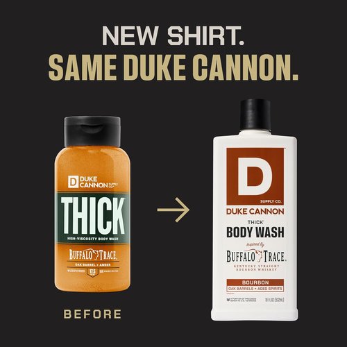Duke Cannon Supply Co. Thick High Viscosity Body Wash - Mineral-Enriched Bourbon Scent - 18 oz