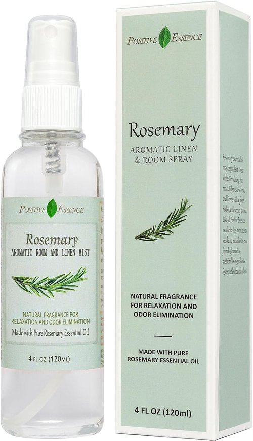 Rosemary Natural Linen & Room Spray - 100% Pure Essential Oil for Relaxing Home Fragrance (4.06 fl oz)