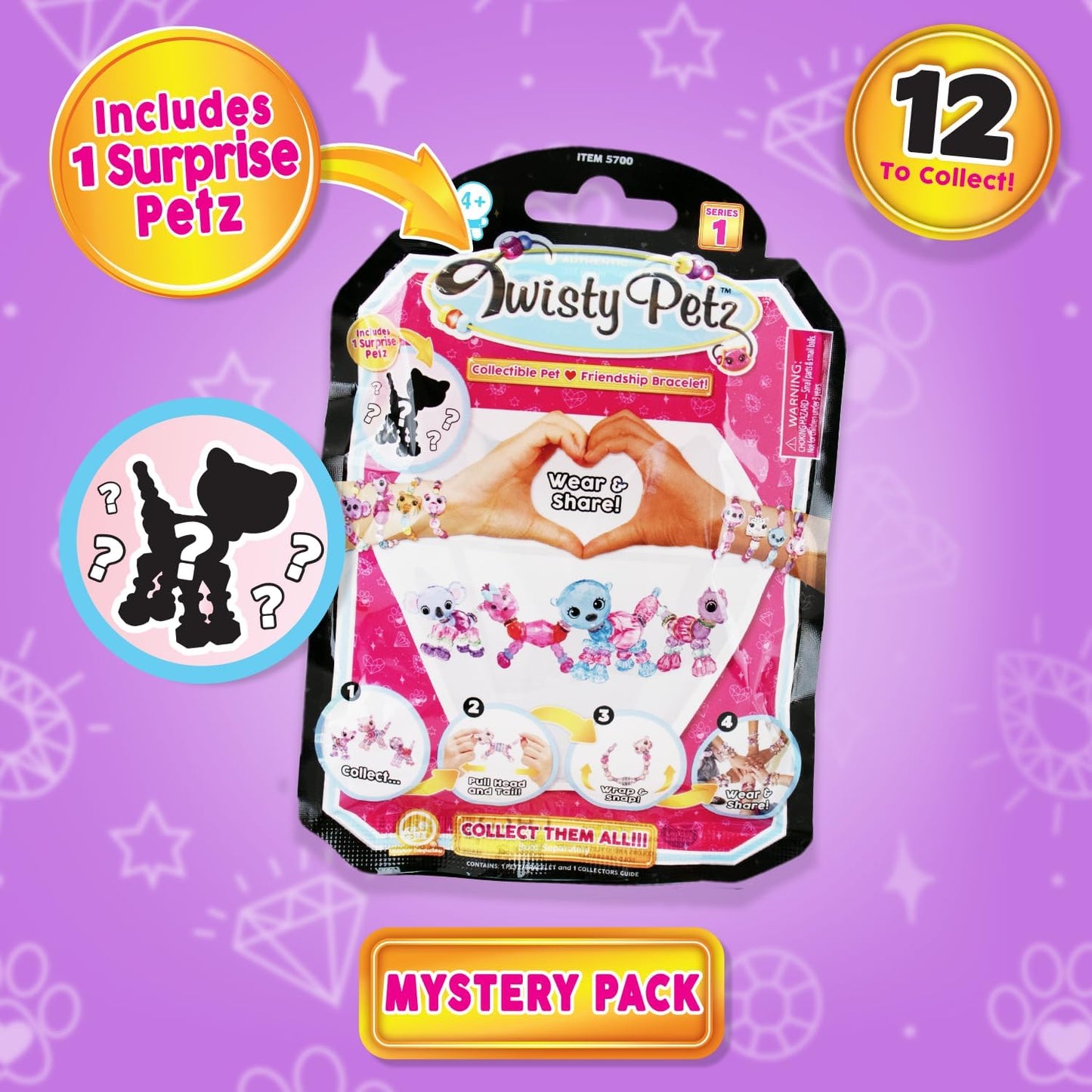Twisty Petz Mystery Bag - Adorable Collectible Pets Transform into Friendship Bracelets for Girls 6-12