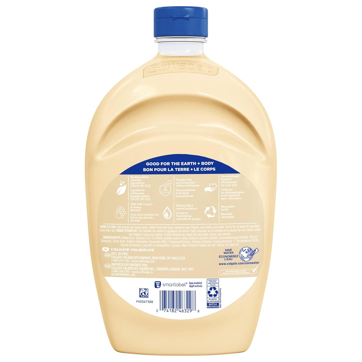 Softsoap Moisturizing Liquid Hand Soap - Milk & Honey Scent | 50 Fl Oz Refill for Kitchen & Bathroom