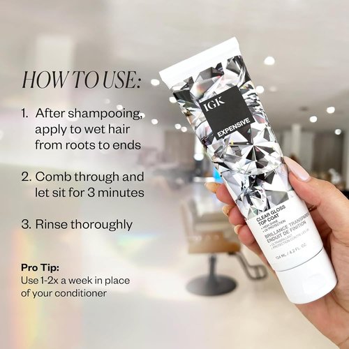 IGK Expensive Amla Oil Treatment - High Shine Gloss, Strengthens & Softens | UV Protection, Vegan | 1.7 oz