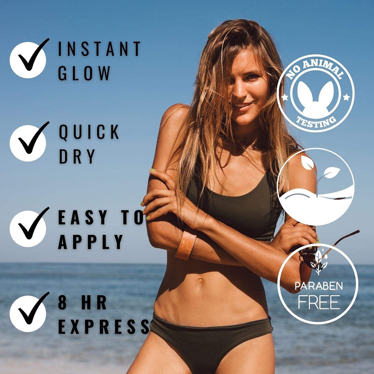 Sun Laboratories Ultra Dark Self Tanning Lotion 4 oz - Organic Formula for Long-Lasting Dark Tones