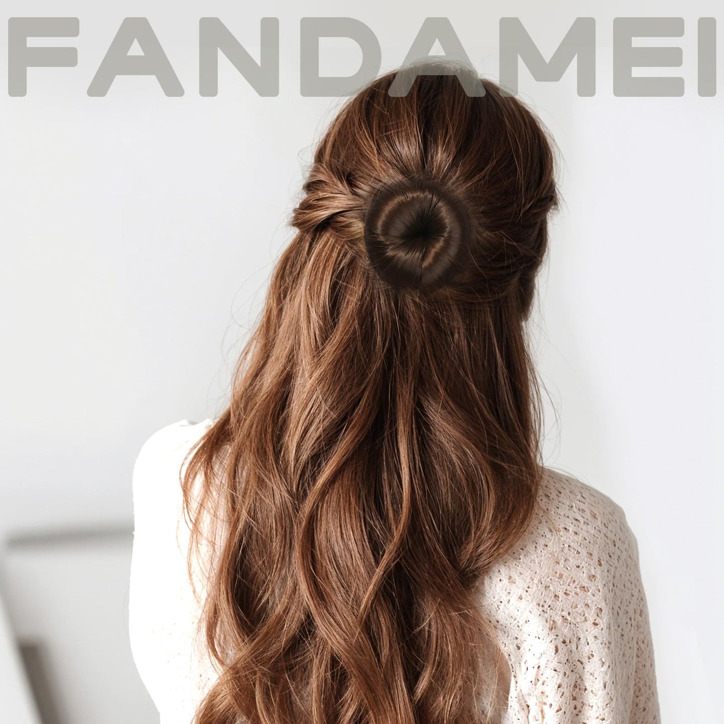 FANDAMEI Hair Bun Maker for Kids, 4PCS Donut Hair Bun Maker Small with 4PCS Extra Small Hair Buns Kit. Small Ballet Hair Bun Maker for Kids, Hair Bun Set with Elastic Hair Ties, Hair Pins.(Brown)