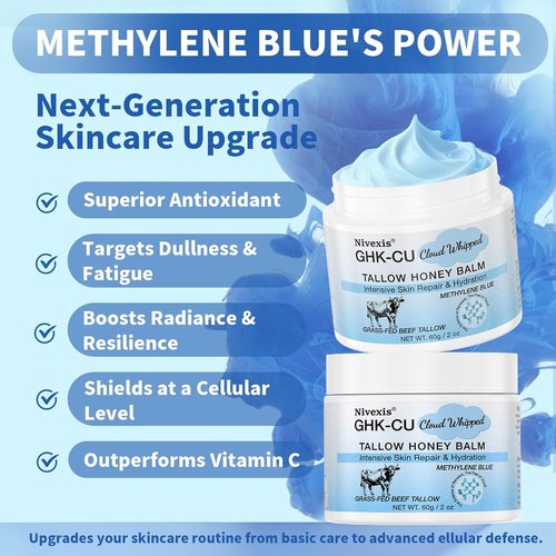 Regine Switzerland Copper Peptides GHK-Cu Whipped Beef Tallow - Anti-Aging Moisturizer for All Skin Types, 2 Oz