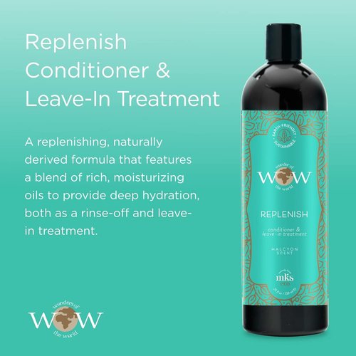 MKS Eco WOW Replenish Conditioner - Halcyon Scent, 25 Fl Oz | Vegan & Cruelty-Free, No Sulfates or Parabens
