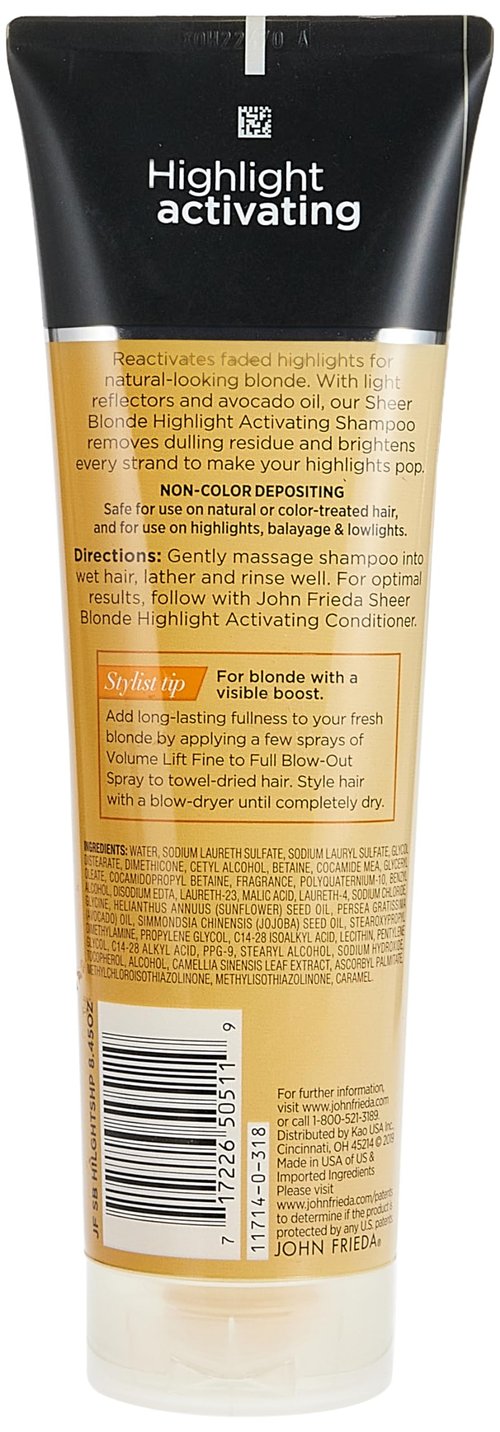 John Frieda sheer blonde Highlight Activating Enhancing Shampoo For Lighter Blondes
