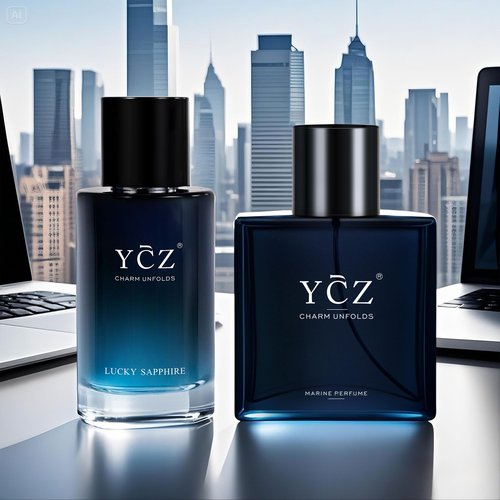 Ycz Eau de Parfum Ocean Savage Perfume Set, 1.7oz(50ml) Woody Citrus Scent and Sweet Flower Fruit Men Perfume, Highquality Long Lasting, Sleek Bottle Design, Christmas Gifts Ideal