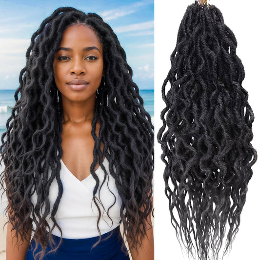 Faux Locs Crochet Braid Hair Bohemian Locs 24 Inches Synthetic Dreads Ombre Braiding Hair Afro Dreadlock 1B