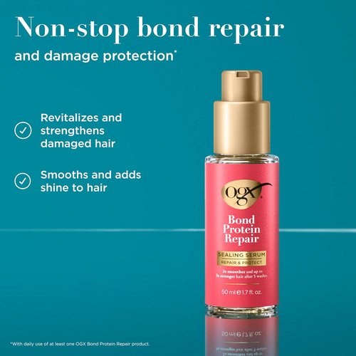 OGX Repair & Protect Bond Protein Hair Serum - Frizz Control & Paraben-Free, 1.7 fl. oz