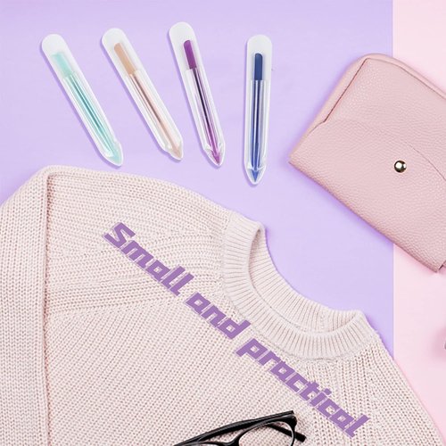 Heemeei Glass Cuticle Pusher Set - Dual-Ended Crystal Manicure Tools for Precision Nail Care | 4 Pcs