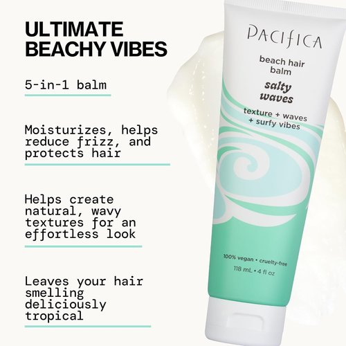 Pacifica Beach Hair Balm - Salty Waves for Effortless Texture | 4 Ounces