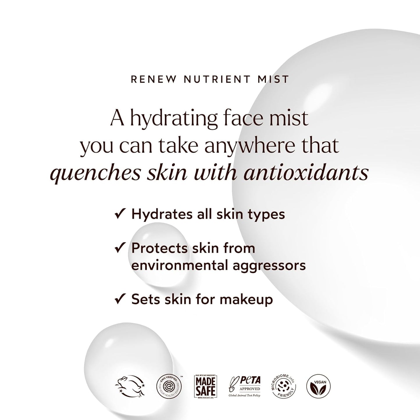 True Botanicals Renew Nutrient Mist - Deep Hydration & Refreshing Spray | Dermatologist Tested, Vegan | 1.7 oz (50 ml)