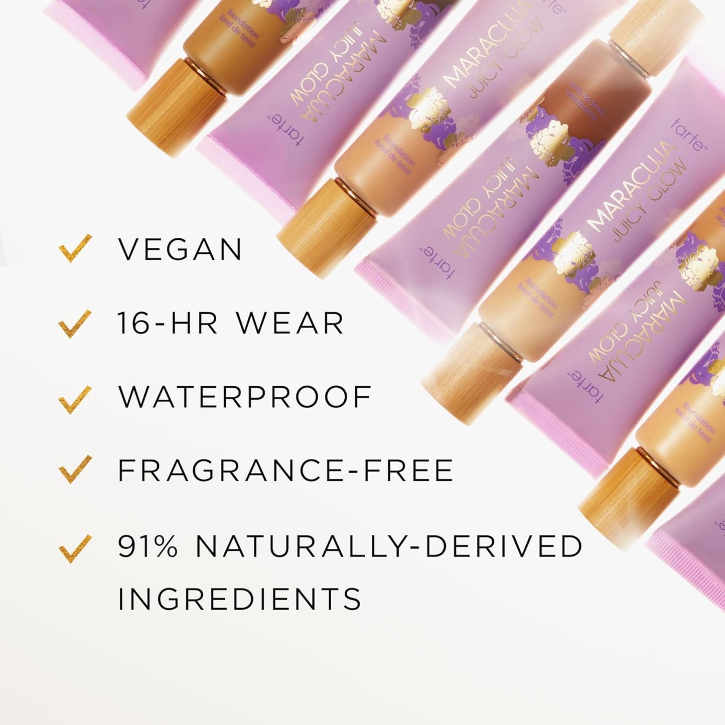 Tarte Maracuja Juicy Glow Tint - Lightweight Tinted Moisturizer with Hyaluronic Acid & Antioxidants for Radiant Skin | Buildable Medium Coverage, Waterproof, Vegan, Cruelty-Free