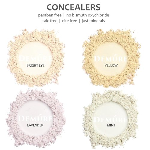 Demure Mineral Makeup - Concealer for Dark Circles | Brightening Under Eye Treatment | Lightweight Loose Powder