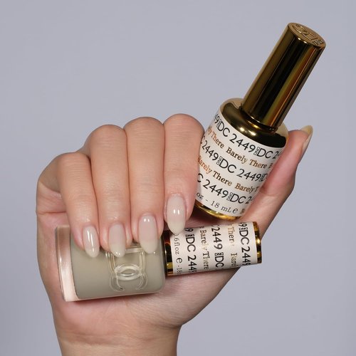 DND DC Gel Polish Set - Sheer Collection | Chip-Free UV Gel & Air Dry Nail Lacquer Duo, 0.5 Fl Oz Each
