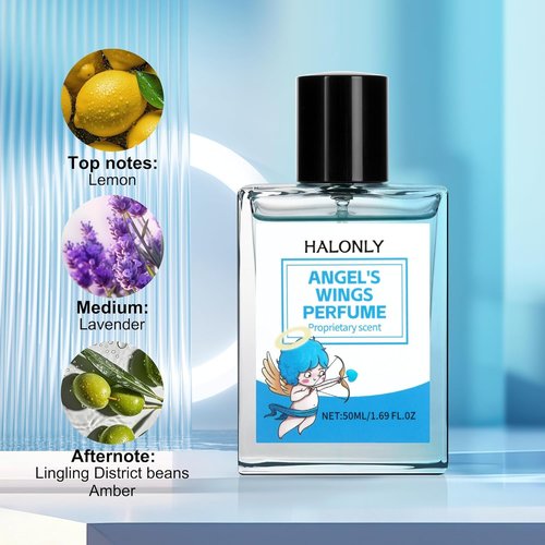 Halonly Lemon Lavender Citrus Perfume - Fresh Lemon Perfume with Lavender & Amber Base, Date Night Perfume Seductive, Office Safe Anxiety Relief Scent, Viral Sleep Fragrance, Mysterious Calm