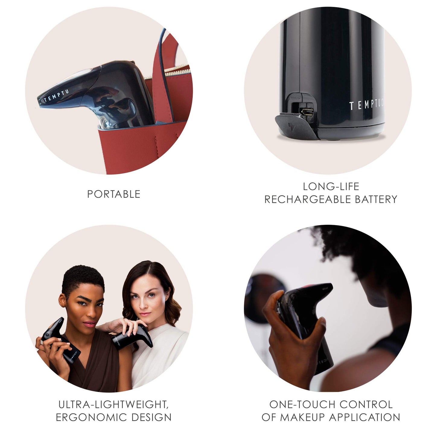 TEMPTU Air Perfect Canvas Airbrush Starter Kit, 7W Desert