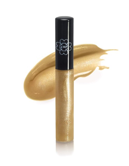 LUV+CO Lip Gloss - 90% Organic Moisturizing Formula | Non-Sticky Shine | Gold Glitter & Bronze Bollywood, 7ml