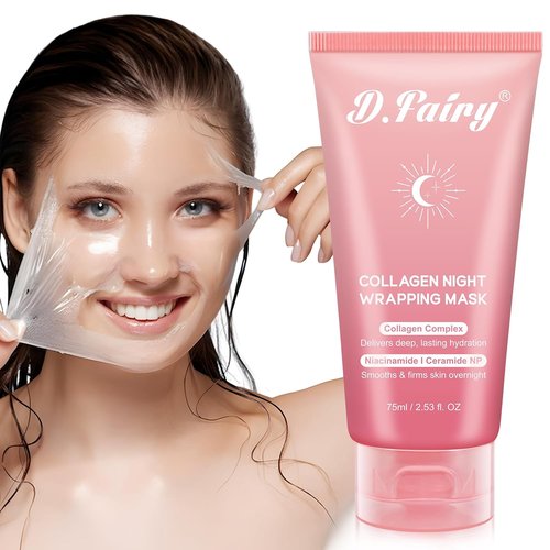 Collagen Overnight Wrapping Peel-Off Facial Mask - Hydrating Night Mask for Glowing Skin | 2.53 fl. oz