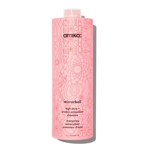 Amika Mirrorball High Shine Shampoo - Antioxidant Formula for Ultimate Hair Protection | 1000ml