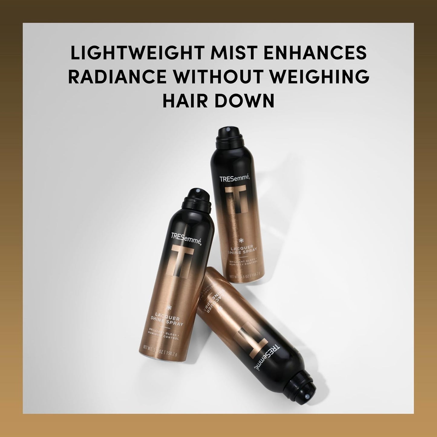 TRESemmé Lacquer Shine Spray - A-LIST Collection for Brilliant Gloss & Humidity Control | 5.3 Oz