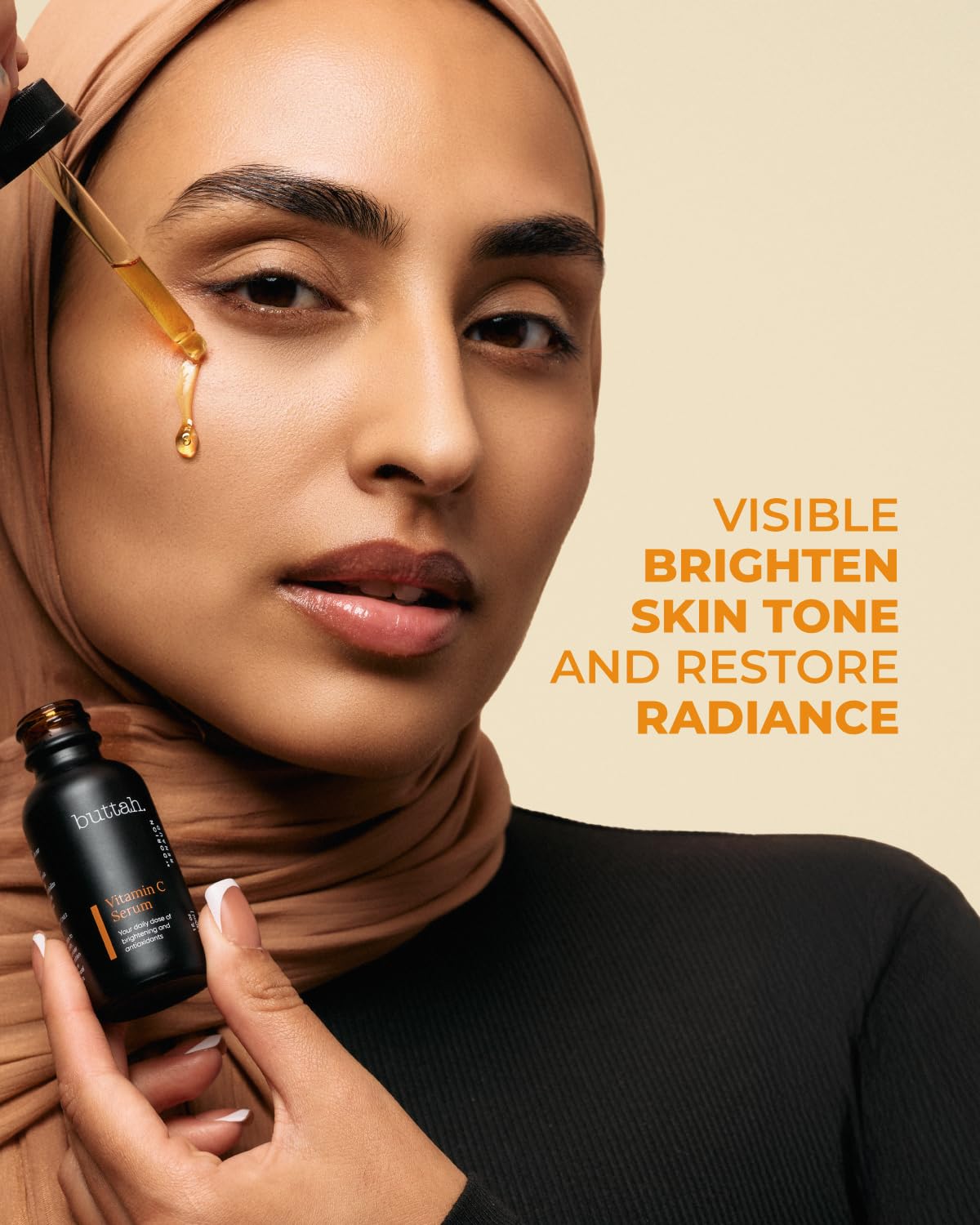Buttah Skin Vitamin C Serum - Brightening Face Treatment with Vitamin E & Green Tea | 1 FL oz (30mL)