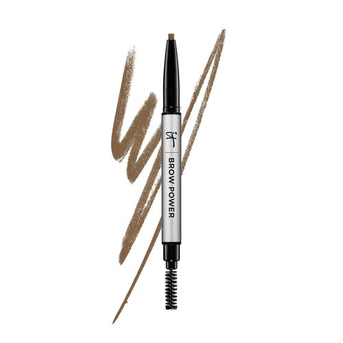 IT Cosmetics Brow Power Eyebrow Pencil - Long-Lasting, Budge-Proof Formula with Biotin - Universal Shades & Built-in Spoolie Brush