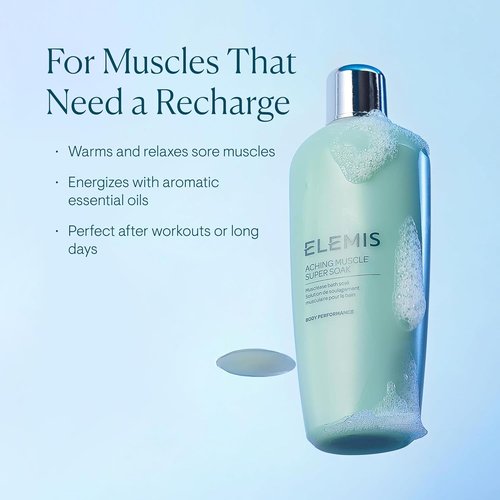 ELEMIS Aching Muscle Super Soak - Natural Bath Milk Soak for Muscle Relief | 400ml