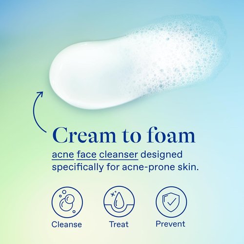 Differin Acne Face Wash - Maximum Strength 10% Benzoyl Peroxide Foaming Cleanser | 5 oz Fast-Acting Treatment