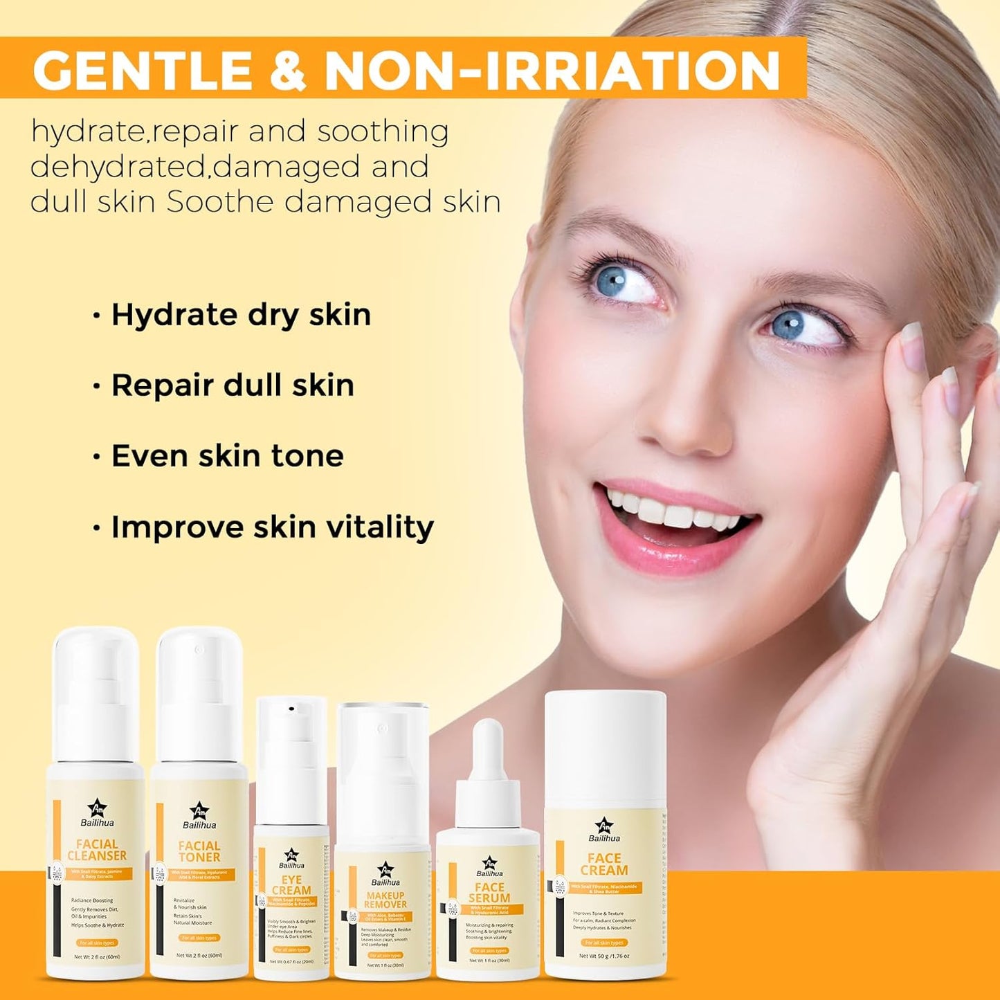 Skiennix Snail Mucin Facial Care Set - Travel Size Skincare Kit for Women & Teens | Perfect Gift for Birthdays & Holidays