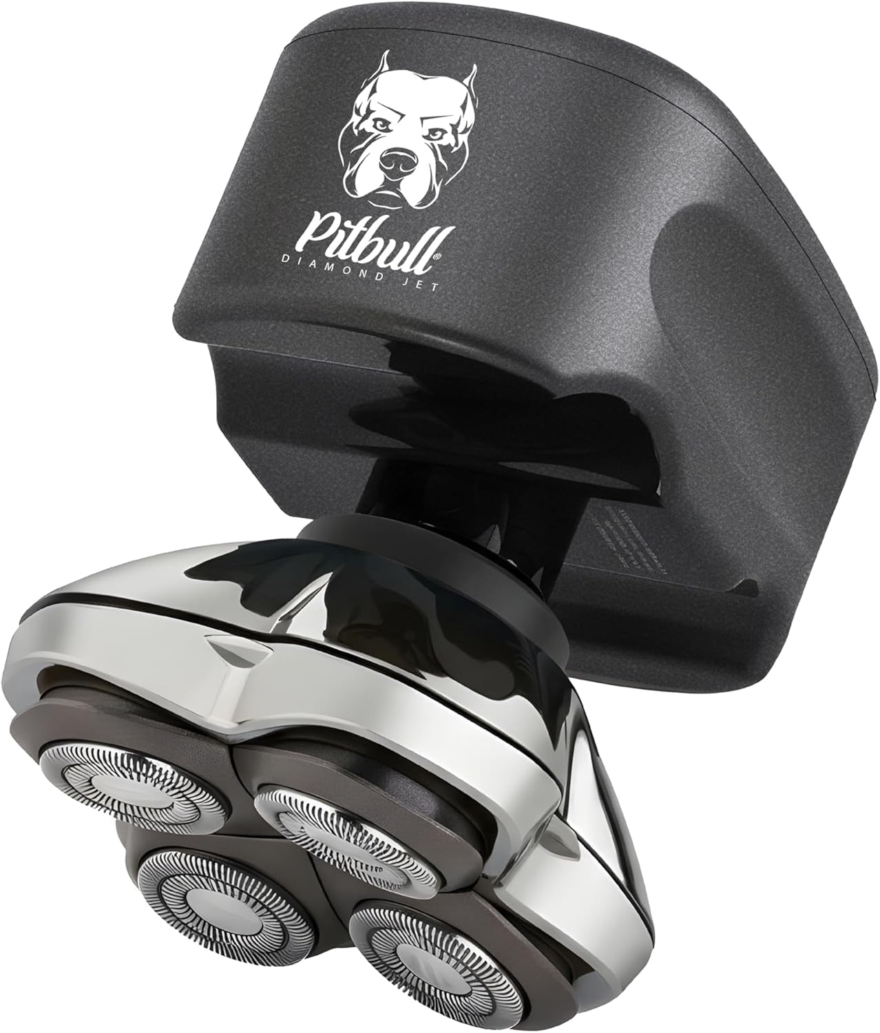 Skull Shaver Pitbull Diamond Jet - Cordless Electric Head Shaver with Turbo Mode & Wet/Dry Use | 120 Min Runtime, PRO Blades & Travel Case