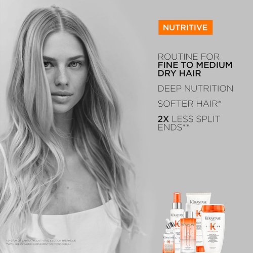 Kerastase Nutritive Bain Satin Shampoo & Lait Vital Conditioner Set | Nourishes Fine to Medium Dry Hair