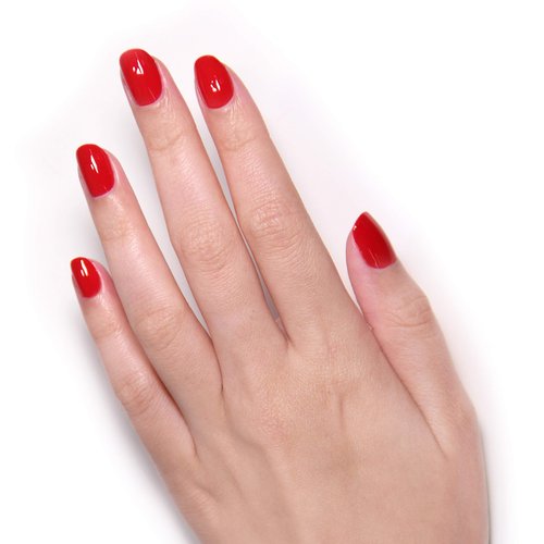 LONDONTOWN lakur Nail Polish - Chip-Resistant, Non-Toxic, Conditions & Hydrates Nails | Glossy Metallic Shimmery Red, .4 Fl Oz
