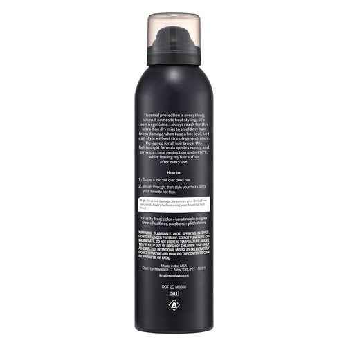 Kristin Ess Dry Heat Protectant Spray - Frizz Control & Shine Enhancer - 450°F Thermal Protection - Fresh Pear (5 oz)