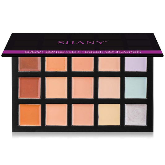 SHANY Cream Concealer Palette - 12 Color Color Corrector Makeup with Mirror for Flawless Skin