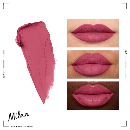 NYX PROFESSIONAL MAKEUP Soft Matte Lip Cream - Lightweight Liquid Lipstick in Milan (Dark Pink-Brown)