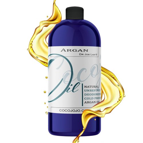Cocojojo Deodorized Argan Oil - Pure Cold Pressed Extra Virgin Hair & Face Treatment - 32 Oz