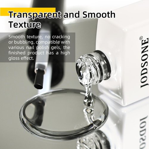 JODSONE Top Coat Gel Polish - No Wipe, High Gloss Shine, Long Lasting | 18ml for Professional Manicure