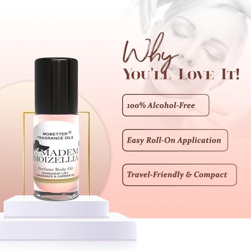MOBETTER Fragrance Oils | Madem Moizellia 1 Oz Women's Perfume Body Oil - Long-Lasting Scent