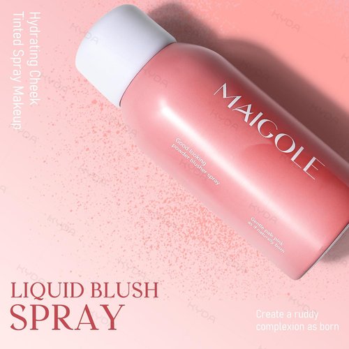 KYDA Liquid Blush Spray - Natural Pink Face Mist for Dewy Glow | Lightweight, Buildable Coverage, 1.69 Fl Oz