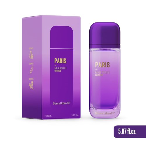 Dicora Urban Fit Paris Perfume for Women - Floral & Warm Notes of Orange Blossom, Amber & Vanilla - 5.07 oz EDT Spray