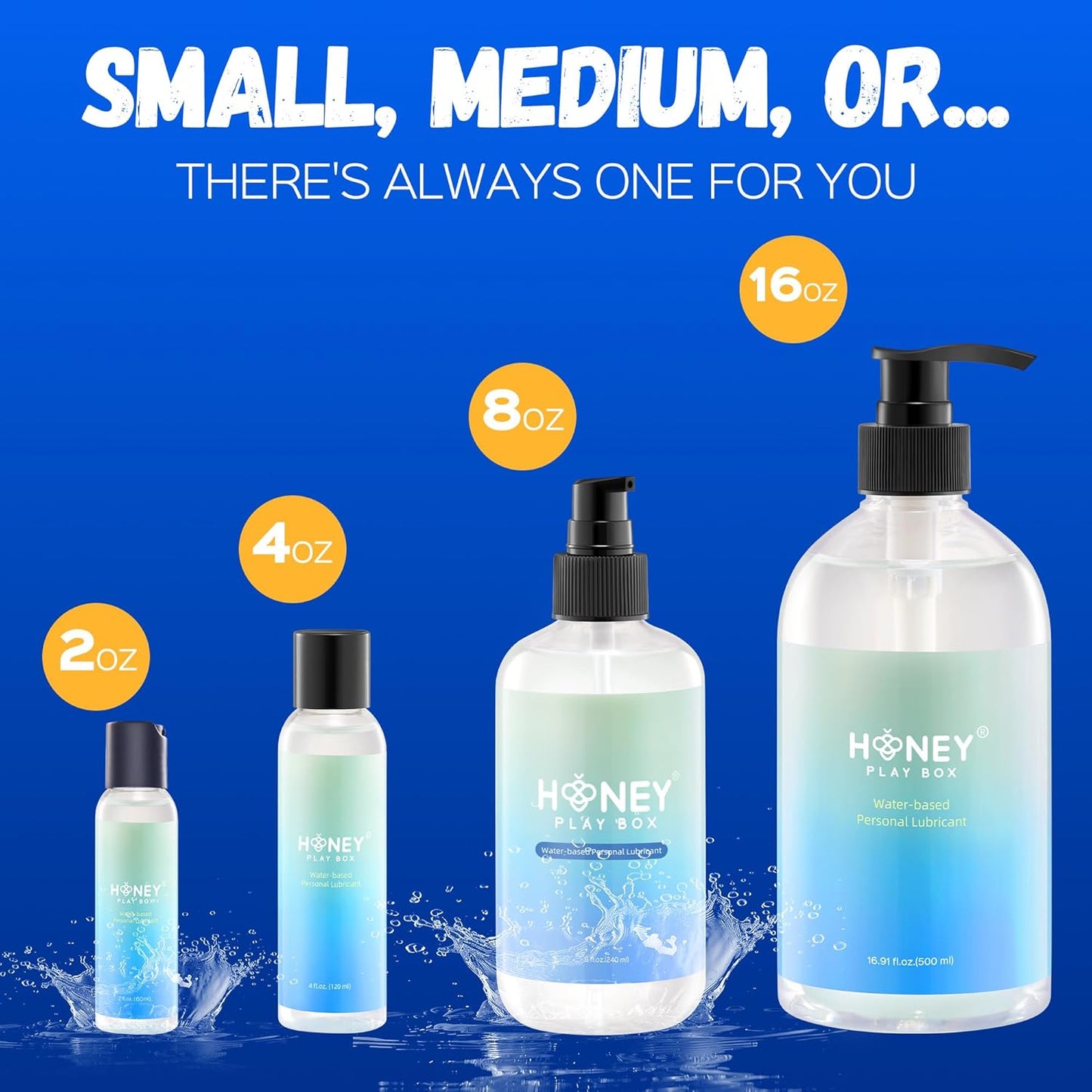 Water Based Lube by [Brand Name] - Flavorless, Non-Sticky Personal Lubricant | 8 Fl Oz for Men, Women & Couples