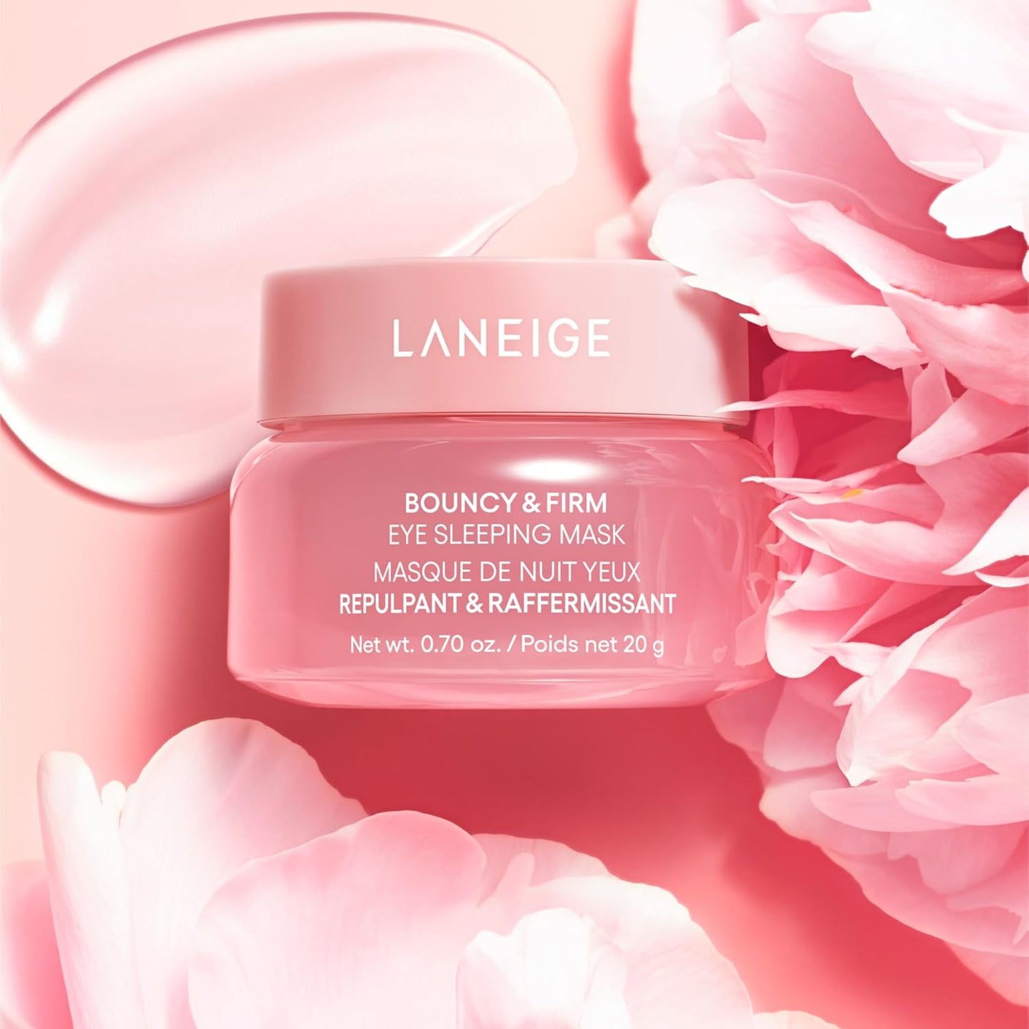 LANEIGE Eye Sleeping Mask - Bouncy & Firm Formula with Peony, Collagen, Ceramide & 5D Hyaluronic Acid