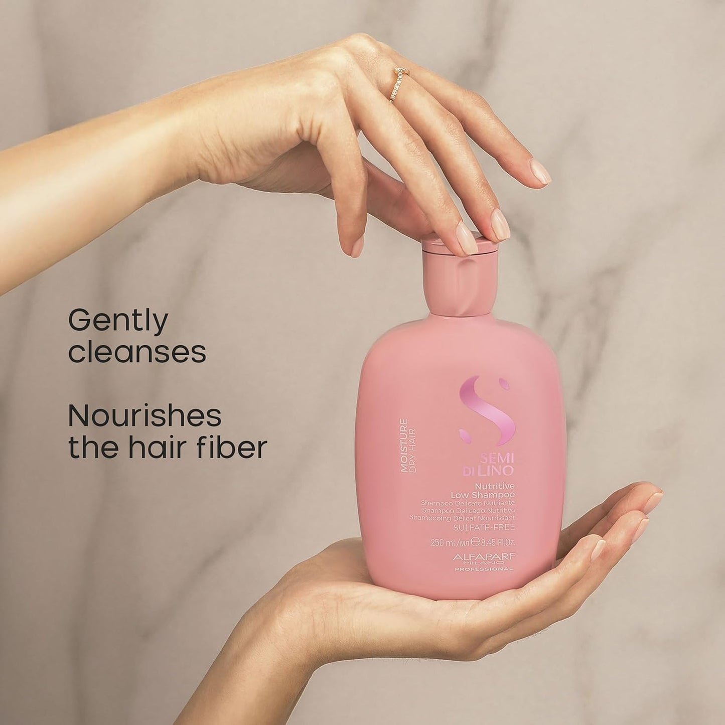 Alfaparf Milano Semi Di Lino Moisture Nutritive Shampoo - Sulfate & Paraben Free for Dry Hair | Salon Quality