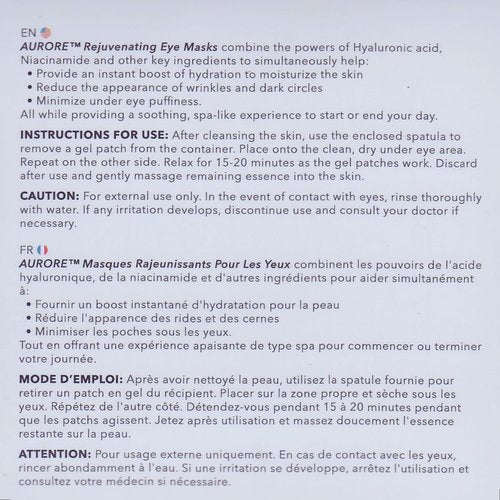 AURORE Under Eye Patches with Hyaluronic Acid, Collagen, Niacinamide - for Puffy Eyes, Dark Circles, Wrinkles, Fine Lines - Hydrating & Brightening, 30 pairs (60 gel patches) - Rejuvenating Eye Masks